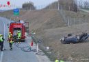 Nö: Fahrzeugüberschlag auf der A5 bei Gaweinstal