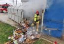 Nö: Brennender Altpapiercontainer bei Lebensmitteldiscounter in Felixdorf