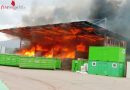 Ktn: Großbrand bei Entsorger in Villach