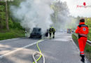 Bayern: Renault-Pkw brennt am Eisenrichterberg komplett aus