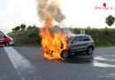 Nö: Autobrand bei Autobahnabfahrt Gaweinstal Nord