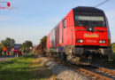 Oö: Güterzug touchiert Pkw in Scharten am Heck