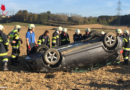 Stmk: Pkw landet bei Unfall in Gr. St. Florian am Dach