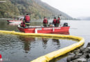 Oö: Feuerwehren beüben neue Ölsperren auf der Donau