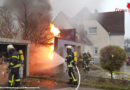 D: An Wohnhaus anschließende Garage brannte in Brake