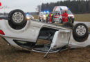 Oö: Verletzte Person bei Autoüberschlag in Allhaming