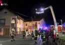 Oö: Dachstuhlbrand nach Blitzschlag in Taufkirchen  / Pram