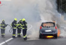 Stmk: Autovollbrand auf der A 2 bei Ligist