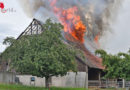 Schweiz: Scheune in Ballwil in Vollbrand