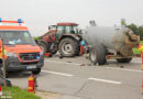 Bayern: Motorradfahrer bei Zusammenstoß mit Traktor-Güllefass-Gespann schwer verletzt