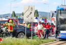 Oö: Pkw-Straßenbahn-Kollision an der Grenze Traun / Pasching