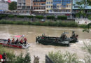 Ktn: Feuerwehr und Bundesheer in Villach im gemeinsamen Hochwasser-Sicherungseinsatz