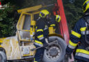 Stmk: Gabelstapler fing während der Fahrt in Gnas Feuer → Gefährt rollt brennend davon