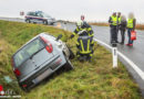 Oö: Pkw-Grabenschleudermanöver in Leonding verlief glimpflich