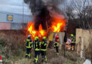 Nö: Wieder Grillerei in Hütte in Ebenfurth → Vollbrand