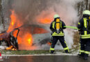 D: Auto geht nach Kollision mit Baum in Egeltingen in Flammen auf