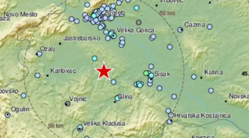 Kroatien: Wieder Erdbeben am 6. Jänner 2021 mit der Stärke ...