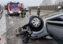 Oö: Pkw-Überschlag auf der Westautobahn bei Mondsee