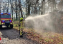 D: Rauch aus dicken Baumstamm-Lager in Ratingen