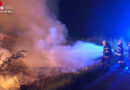 Bgld: Meterhohe Flammen bei nächtlichem Schilfbrand in Mörbisch am See