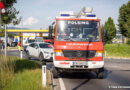 Oö: Verkehrsunfall mit Lkw und zwei Pkw in einem Kreisverkehr