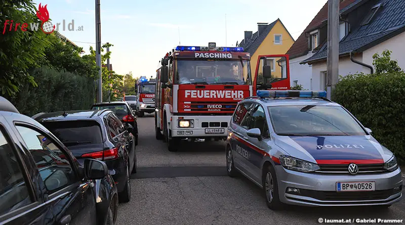 Kleinbrand in einer Garage eines Hauses in Pasching