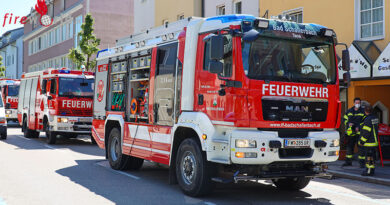 Wohnungsbrand in einem Wohn- und Geschäftsgebäude