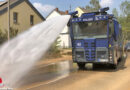 D: Wasserwerfer-Einsatz der Polizei nach Hochwasserkatastrophe (Rhein-Sieg-Kreis, Kreis Euskirchen)