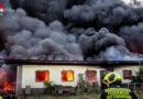 Nö: Enorme Rauchentwicklung bei Vollbrand einer Lagerhalle → Großeinsatz in Kottingbrunn