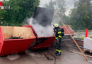 Oö: Containerbrand konnte rasch gelöscht werden