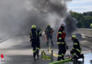 Oö: Brennender Kleinbus auf neuer Innbrücke in Schärding