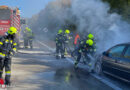 Ktn: Pkw-Brand und Verkehrsunfall am Autobahnknoten Villach fast zeitgleich