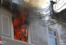 D: Fensterimpuls wirkt bei Wohnungsbrand in einem Mehrfamilienhaus in Essen