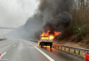 D: Kleintransporter brennt auf A 45 bei Dortmund