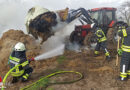 D: Brand zahlreicher Heu-Wickelballen in Bedburg-Hau