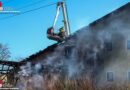 Oö: Brand-Hausanbau in Ried im Traunkreis teilweise auf angrenzendes Wohngebäude übergegriffen