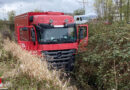 Schweiz: Lastwagen landet bei Unfall in Basel im Bach