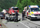 Stmk: Zwei Verletzte bei Unfall mit zwei Pkw und einem Motorrad in Eisenerz