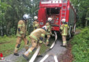 Tirol: Abschnittsübung „Relaisleitung auf den Gscheuerkopf“ mit sieben Feuerwehren und 200 B-Schläuchen in Kirchdorf