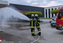 D: Groß angelegte Brandschutzübung im Gewerbegebiet von Marxen