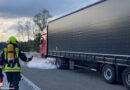 D: Gasaustritt an einem LNG-Lkw auf der Autobahn A 42 bei Oberhausen