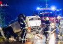 Oö: Fahrzeugüberschlag auf der A7 fordert einen Verletzten