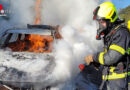 D: Pkw-Vollbrand mit auslaufenden Betriebsmitteln führte zu Autobahnsperre bei Sankt Augustin