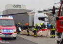 Oö: Personenrettung aus Lkw-Fahrerkabine nach medizinischem Notfall in Ansfelden