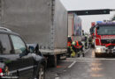 Oö: Auffahrkollision mit Lkw, Klein-Lkw und Pkw auf B 1 in Wels