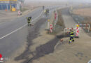 Bgld: Baustellenabsicherung übersehen und Ölwanne aufgerissen → 1,5 km Ölspur in Eltendorf / Königsdorf