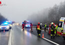 Bgld: Kollision Pkw-Autoklein-Transporter auf der A2 und Folgeunfall im Stau bei Pinkafeld