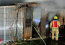 D: Brennende Gartenhütte in Ratingen → Gasflaschen geborgen