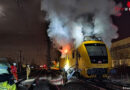 D: Eingeklemmte Person am Bahnhof und brennende Lok in Dresden