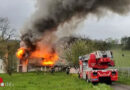 Schweiz: Feuer zerstört Gebäude in Areuse